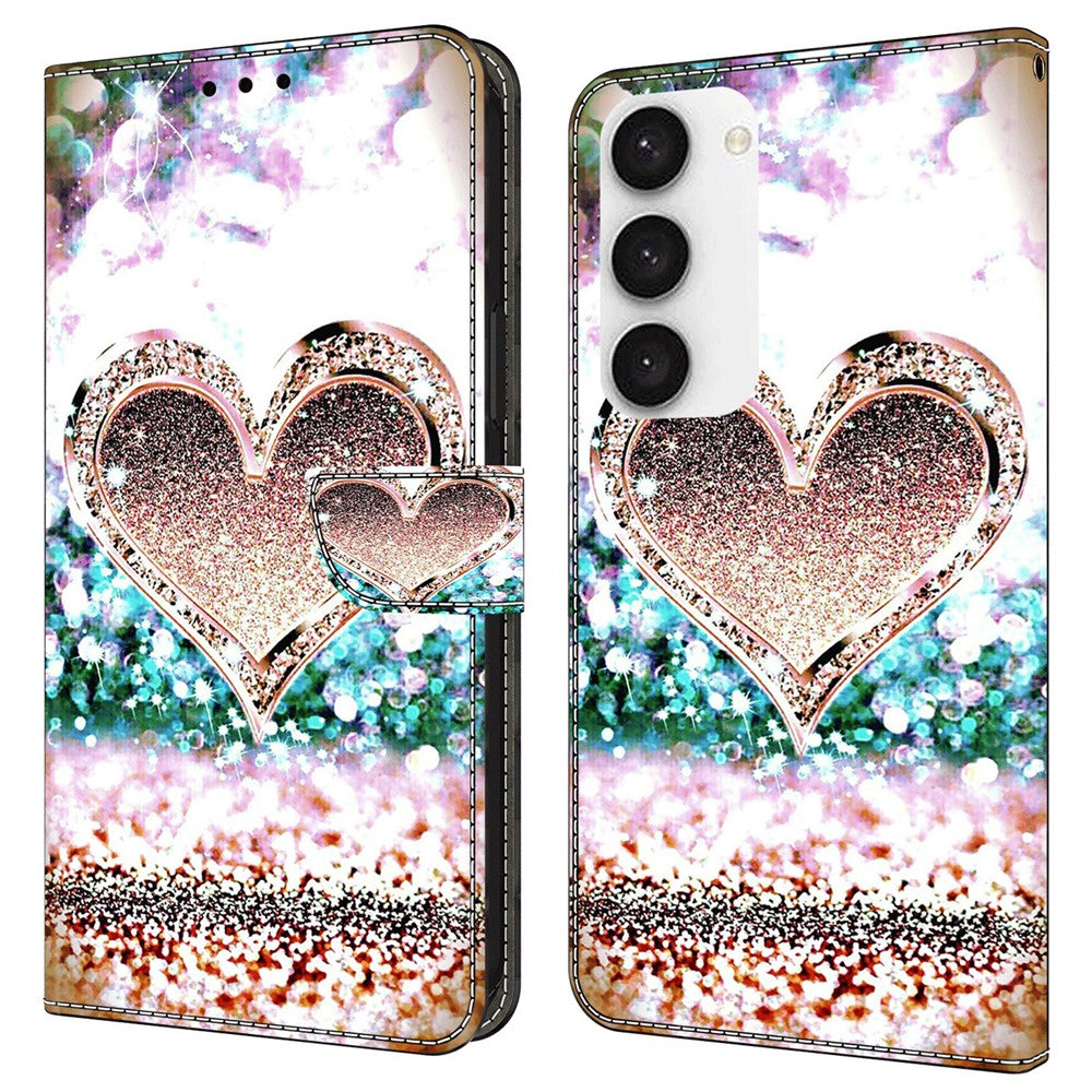 For Samsung Galaxy S23 FE Wallet Leather Phone Case 3D Pattern Printing Phone Stand Cover
