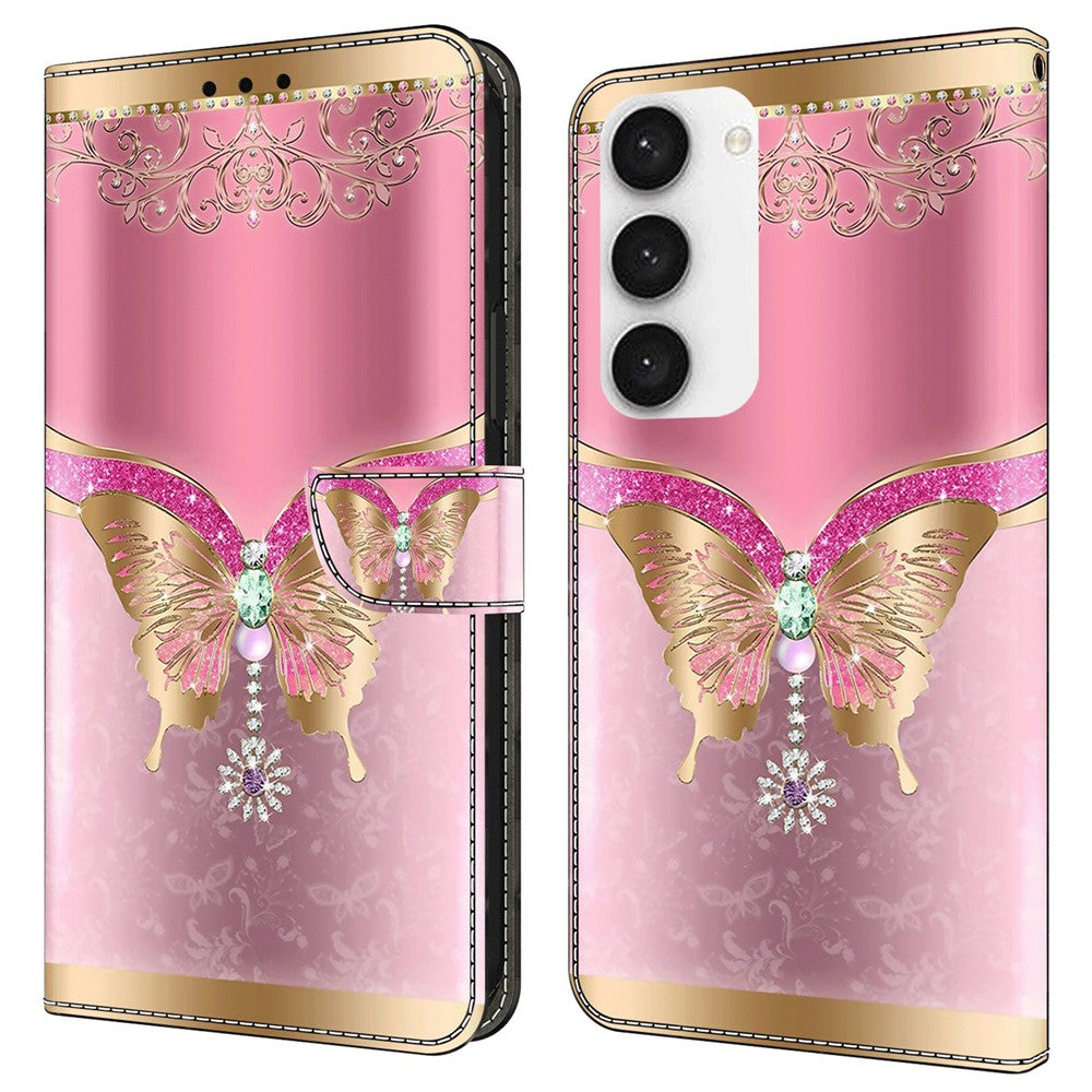 For Samsung Galaxy S23 FE Wallet Leather Phone Case 3D Pattern Printing Phone Stand Cover