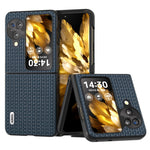 ABEEL För Oppo Find N3 Flip 5G Lyxigt Texturerat mobilskal Äkta Koläder Belagt PC Halkfritt Fodral