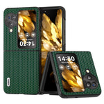 ABEEL För Oppo Find N3 Flip 5G Lyxigt Texturerat mobilskal Äkta Koläder Belagt PC Halkfritt Fodral