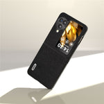 ABEEL For Oppo Find N3 Flip 5G Litchi Texture Phone Cover Genuine Cow Leather+PC Shockproof Case