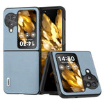 ABEEL For Oppo Find N3 Flip 5G Litchi Texture Phone Cover Genuine Cow Leather+PC Shockproof Case