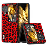 ABEEL For Oppo Find N3 Flip 5G Leopard Pattern Phone Case PU Leather+PC Shockproof Cover