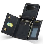 DG.MING M2 Series for Samsung Galaxy Z Flip3 5G Detachable 2-in-1 Wallet Phone Case Leather+PC Magnetic Kickstand Cover