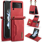 DG.MING M2 Series for Samsung Galaxy Z Flip3 5G Detachable 2-in-1 Wallet Phone Case Leather+PC Magnetic Kickstand Cover