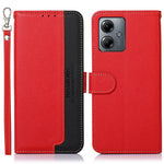 KHAZNEH Til Motorola Moto G14 4G Litchi-tekstur Telefoncover RFID-blokerende Pung Stand Lædercover