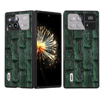 ABEEL For Xiaomi Mix Fold 3 5G Genuine Cow Leather+Hard PC Shell Mahjong Texture Drop-Proof Protective Phone Cover
