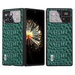ABEEL För Xiaomi Mix Fold 3 5G Äkta Koläder + PC Halksäkert Skal i Canopy Textur mobilskal