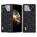 ABEEL För Xiaomi Mix Fold 3 5G Äkta Koläder + PC Halksäkert Skal i Canopy Textur mobilskal