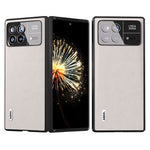 For Xiaomi Mix Fold 3 5G Anti-Scratch Phone Case Textured Genuine Cow Leather+PC Cover