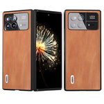 ABEEL For Xiaomi Mix Fold 3 5G PU Leather Coated PC Anti-Drop Case Cowhide Texture Shockproof Phone Cover