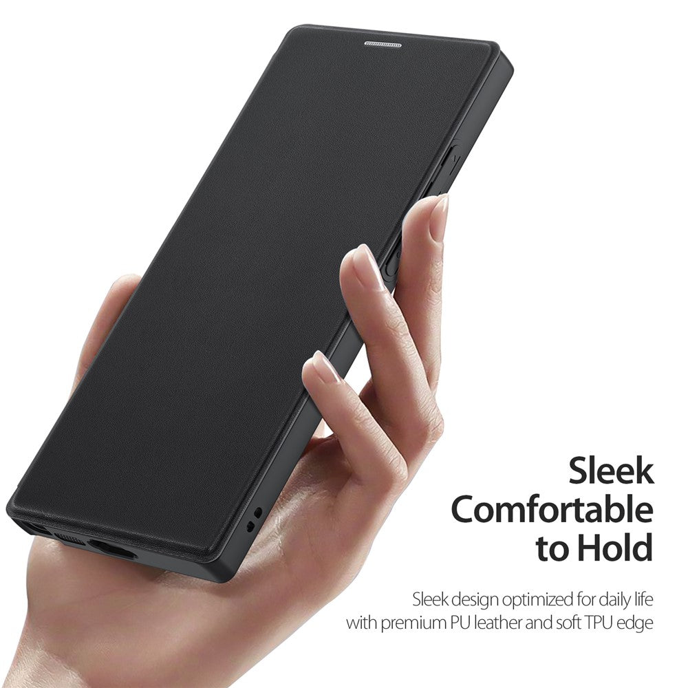 For Samsung Galaxy S23 Ultra Leather Case DUX DUCIS Skin X Pro Series Flip Cover Magnetic Case