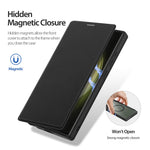 For Samsung Galaxy S23 Ultra Leather Case DUX DUCIS Skin X Pro Series Flip Cover Magnetic Case
