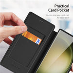 For Samsung Galaxy S23 Ultra Leather Case DUX DUCIS Skin X Pro Series Flip Cover Magnetic Case