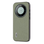 ABEEL For Huawei Mate 60 Pro Carbon Fiber Texture Phone Case PU Leather+PC+TPU Phone Cover