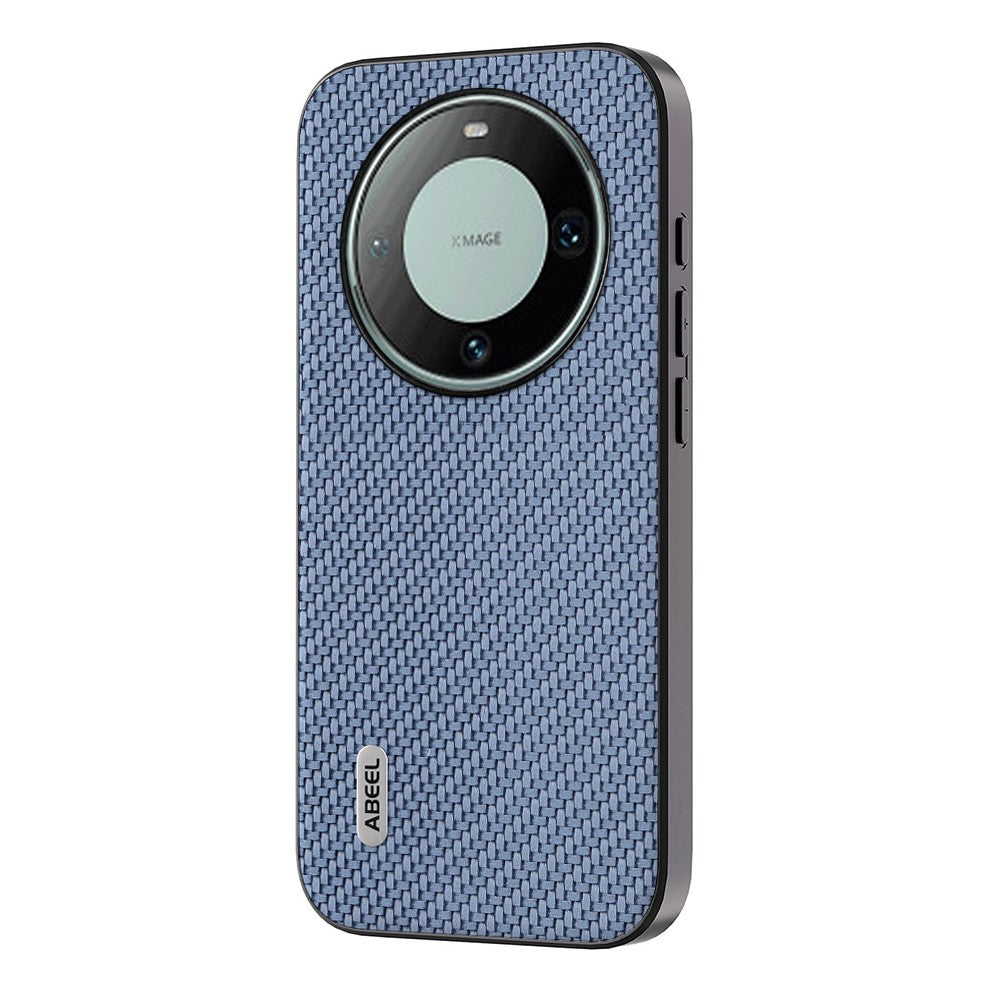 ABEEL For Huawei Mate 60 Pro Carbon Fiber Texture Phone Case PU Leather+PC+TPU Phone Cover