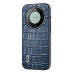 ABEEL For Huawei Mate 60 Cowhide Leather+TPU+PC Phone Case Crocodile Texture Smartphone Cover