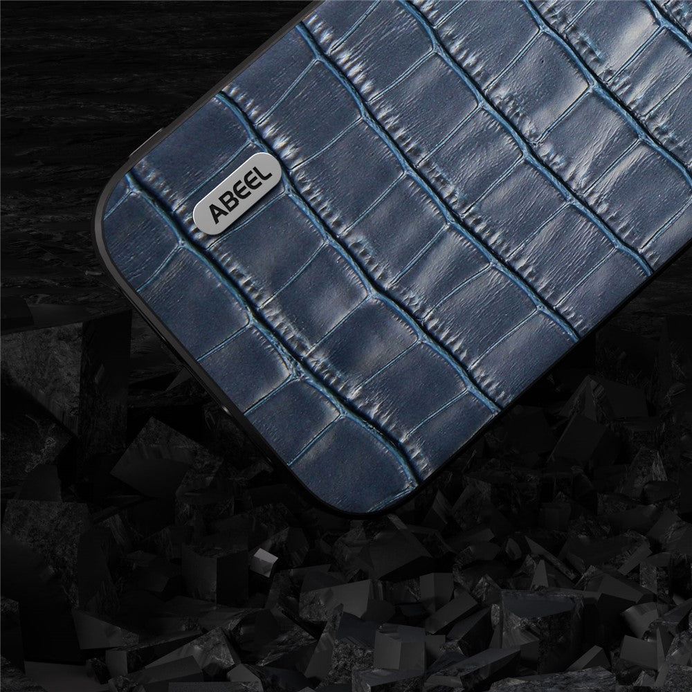 ABEEL For Huawei Mate 60 Cowhide Leather+TPU+PC Phone Case Crocodile Texture Smartphone Cover