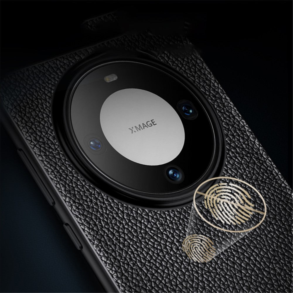 Litchi Texture Slim Mobilskal för Huawei Mate 60, Reptåligt Mjukt TPU Mobilskal