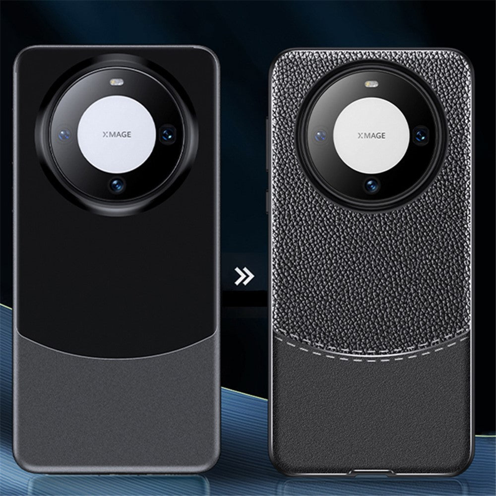 Litchi Texture Slim Mobilskal för Huawei Mate 60, Reptåligt Mjukt TPU Mobilskal