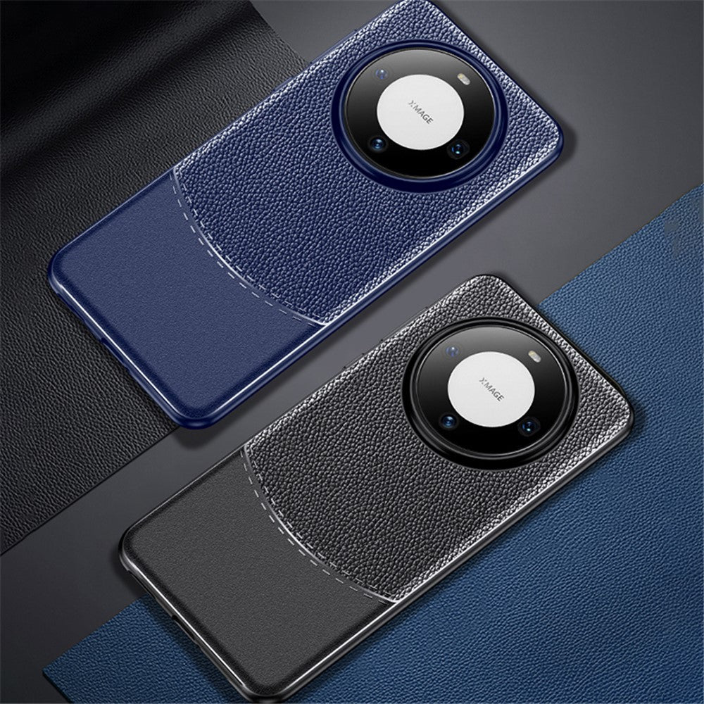 For Huawei Mate 60 Pro Anti-scratch Protective Phone Case Litchi Texture Flexible TPU Cover