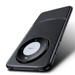 For Huawei Mate 60 Pro Anti-scratch Protective Phone Case Litchi Texture Flexible TPU Cover