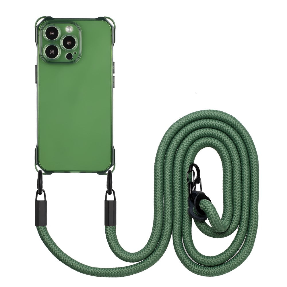 Til iPhone 15 Pro Max TPU Telefoncover Fire Hjørner Stødabsorberende Cover med Hængestrop