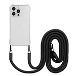 Til iPhone 15 Pro Max TPU Telefoncover Fire Hjørner Stødabsorberende Cover med Hængestrop