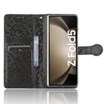 Til Samsung Galaxy Z Fold5 5G PU-læderpung med prikket prægning og stativfunktion samt penneholder