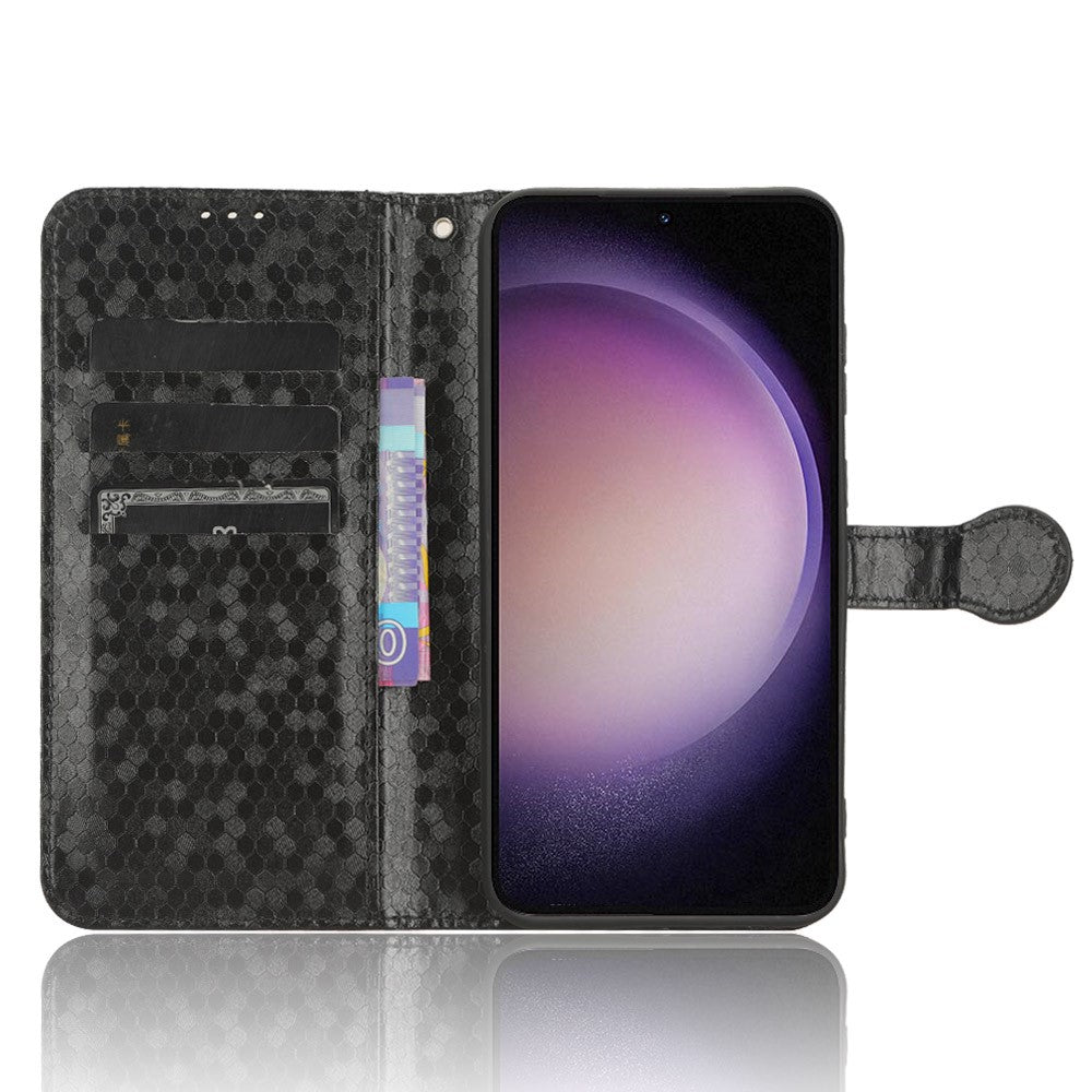 For Samsung Galaxy M34 5G / F34 5G PU Leather Stand Phone Case Dot Imprinted Wallet Cover