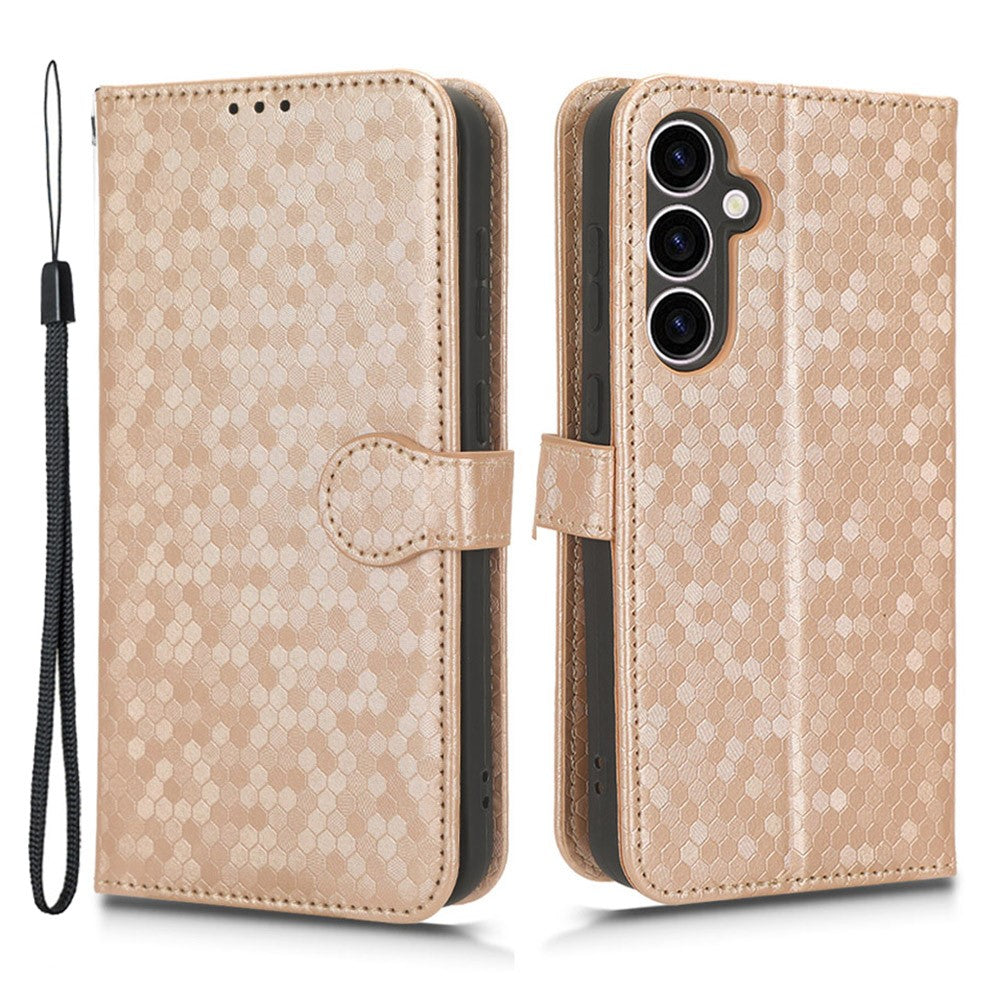 For Samsung Galaxy M34 5G / F34 5G PU Leather Stand Phone Case Dot Imprinted Wallet Cover