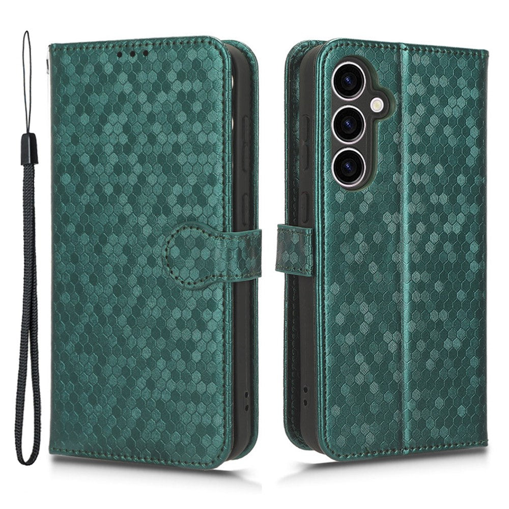 For Samsung Galaxy M34 5G / F34 5G PU Leather Stand Phone Case Dot Imprinted Wallet Cover
