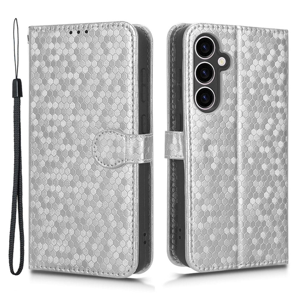 For Samsung Galaxy M34 5G / F34 5G PU Leather Stand Phone Case Dot Imprinted Wallet Cover