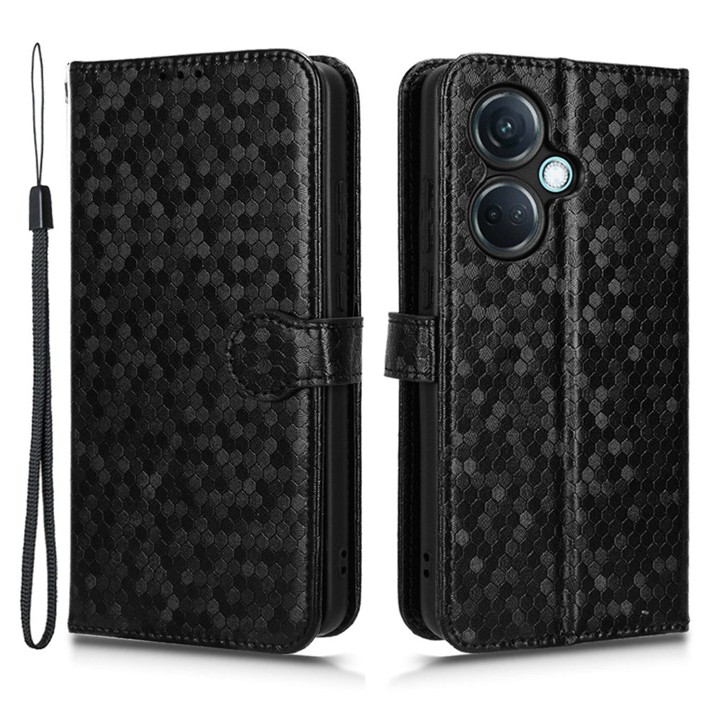 Til OnePlus Nord CE3 5G / Oppo K11 5G Pung-stander Telefoncover Prikket PU-læderetui