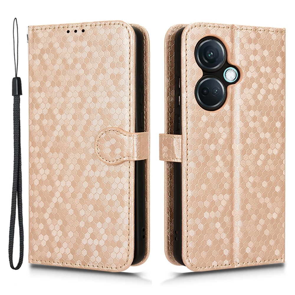 Til OnePlus Nord CE3 5G / Oppo K11 5G Pung-stander Telefoncover Prikket PU-læderetui
