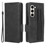 For Samsung Galaxy Z Fold5 5G Stand Phone Cover PU Leather Imprinted Triangle Wallet Case with Pen Holder