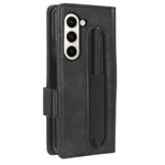 For Samsung Galaxy Z Fold5 5G Stand Phone Cover PU Leather Imprinted Triangle Wallet Case with Pen Holder