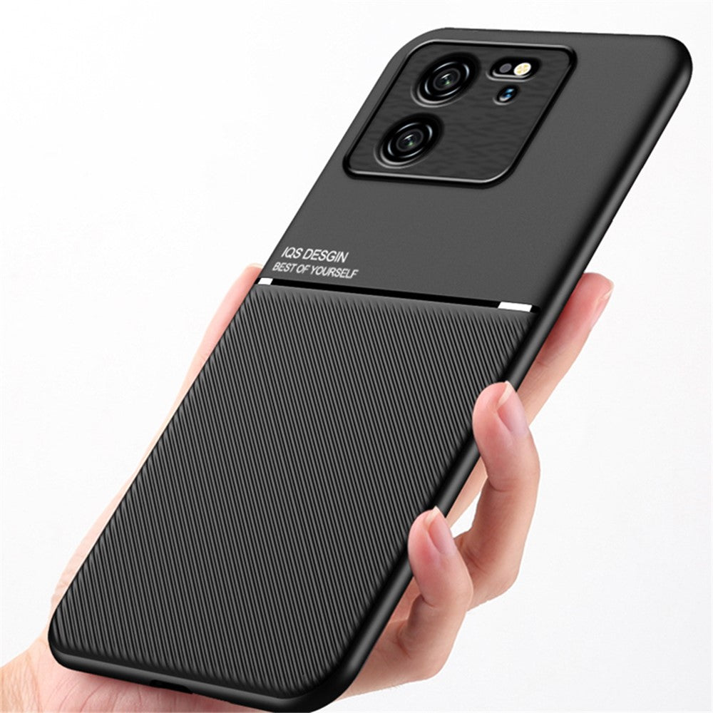 Xiaomi Redmi K60 Ultra / 13T / 13T Pro Reptåligt mobilskal Inbyggt metallplåtsfodral PU-läder + TPU-skal