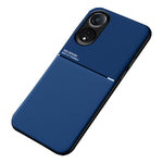 For Oppo A58 5G PU Leather+TPU Phone Case Anti-drop Cell Phone Cover with Built-in Metal Sheet