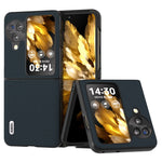 ABEEL För Oppo Find N3 Flip 5G mobilskal Texturerat Äkta Koläder Belagt PC Vikbart mobilskal