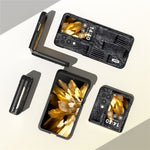 ABEEL For Oppo Find N3 Flip 5G Mahjong Texture Folding Phone Case Genuine Cow Leather+PC Cover