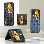 ABEEL For Oppo Find N3 Flip 5G Mahjong Texture Folding Phone Case Genuine Cow Leather+PC Cover