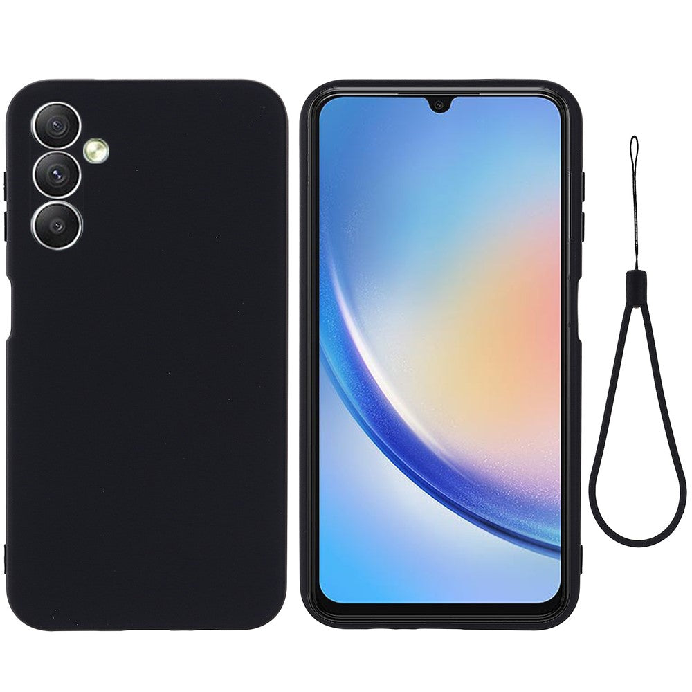Liquid Silicone Phone Case for Samsung Galaxy F34 5G / M34 5G , Soft Lining Shockproof Phone Cover Shell