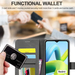 LC.IMEEKE For Xiaomi Redmi A1 4G / A2 4G Wallet Phone Case Calf Texture Stand Leather Phone Cover