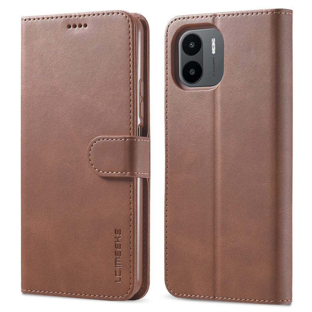LC.IMEEKE For Xiaomi Redmi A1 4G / A2 4G Wallet Phone Case Calf Texture Stand Leather Phone Cover