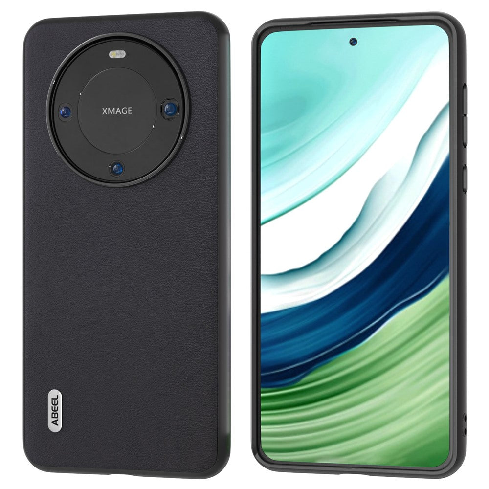 ABEEL För Huawei Mate 60 mobilskal Texturerat PU-läderbelagt TPU+PC Reptåligt mobilskal