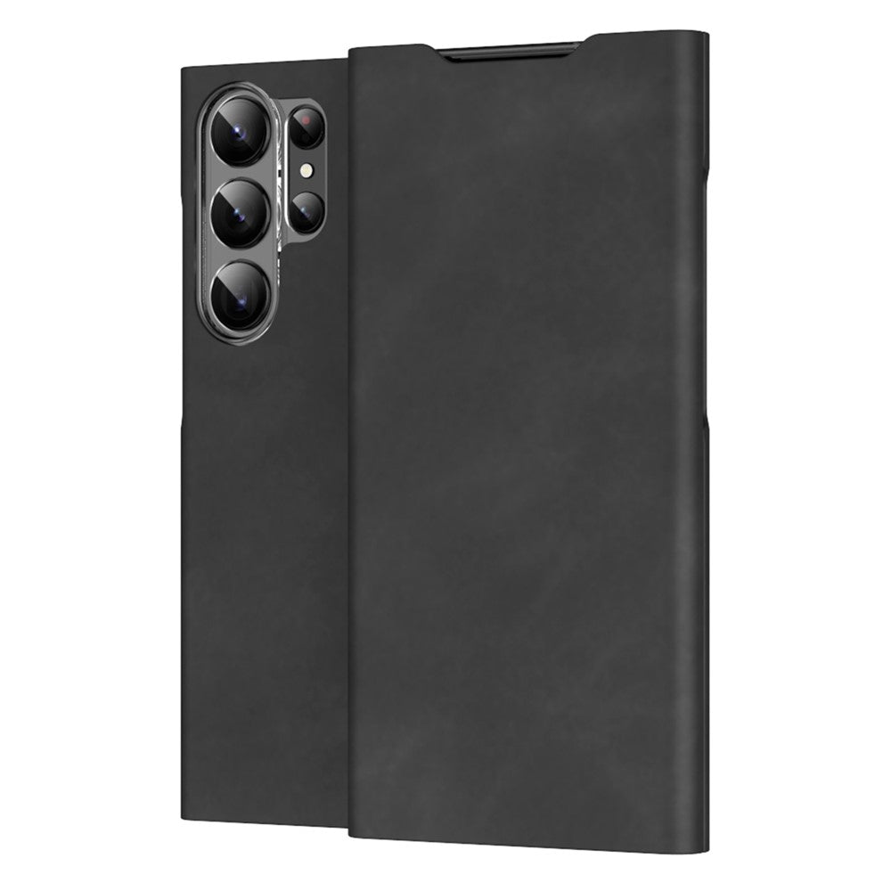 Samsung Galaxy S22 Ultra 5G Cover med kortholder og stativ Nappa-tekstur PU-læder + PC-mobilcover