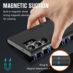 Samsung Galaxy S22 Ultra 5G Cover med kortholder og stativ Nappa-tekstur PU-læder + PC-mobilcover
