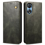 For Oppo A78 4G Waxy Crazy Horse Texture Anti-fall Cover PU Leather Stand Wallet Phone Shell