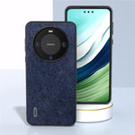 ABEEL For Huawei Mate 60 Pro Phone Case Retro Litchi Texture Leather Coated TPU+PC Cover